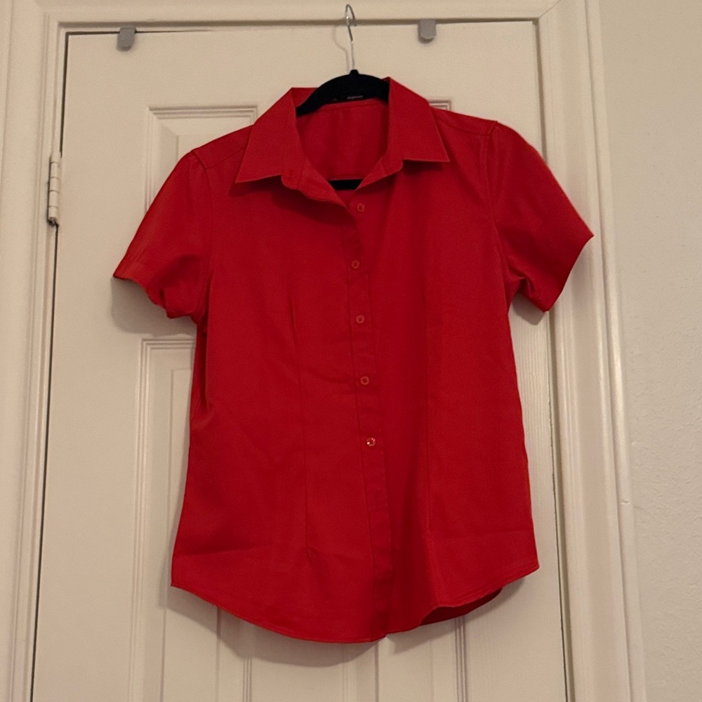 Red button up